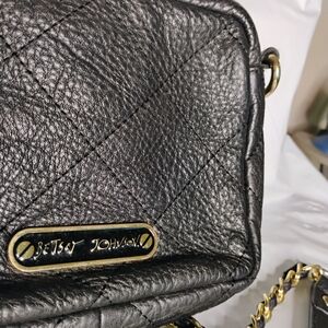 Betsey Johnson Black Crossbody Bag with Gold Accents